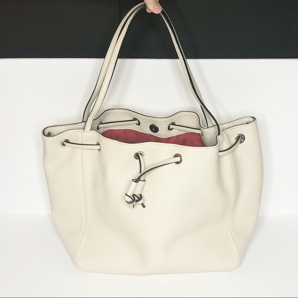 NWT Italian Lambskin Leather Bucket Bag - Picture 7 of 8